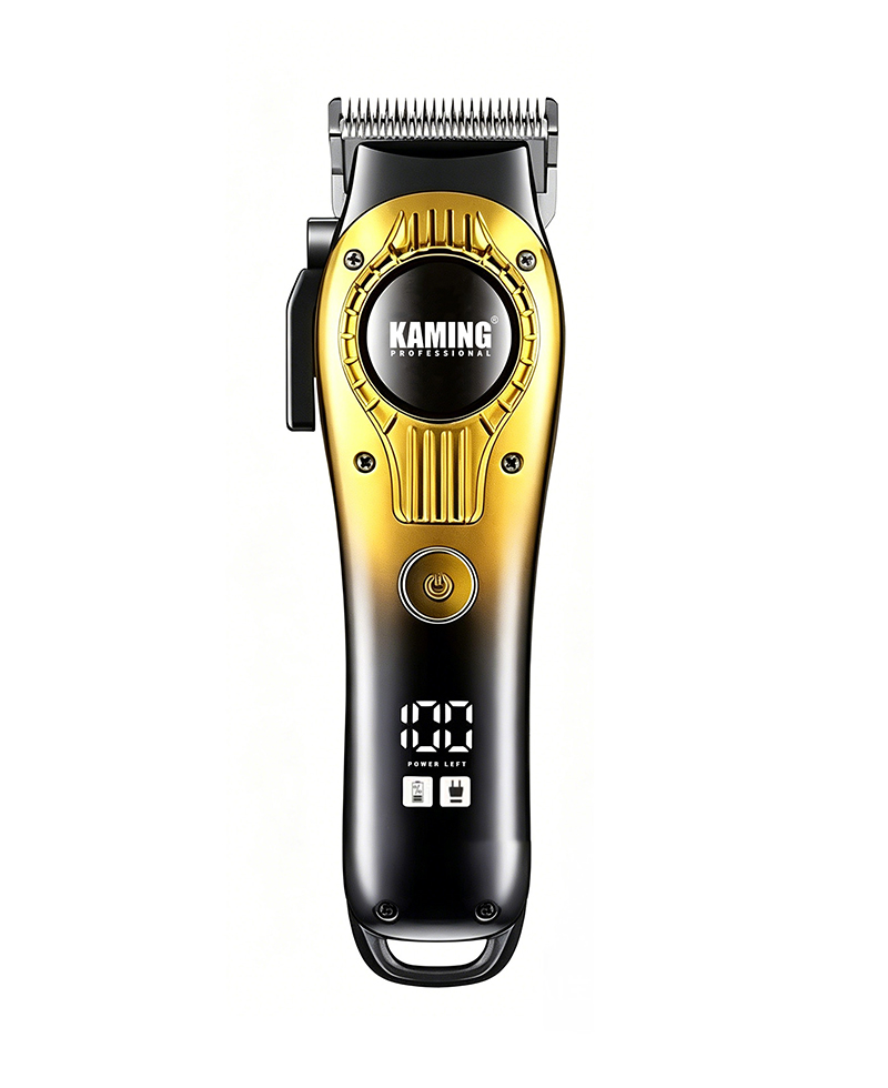Kaming 1708 Sessiz Elektrikli Saç Kesme Makinesi, Dijital Ekranlı, Salon Kullanımına Yönelik Profesyonel Solma Kesme Makinesi