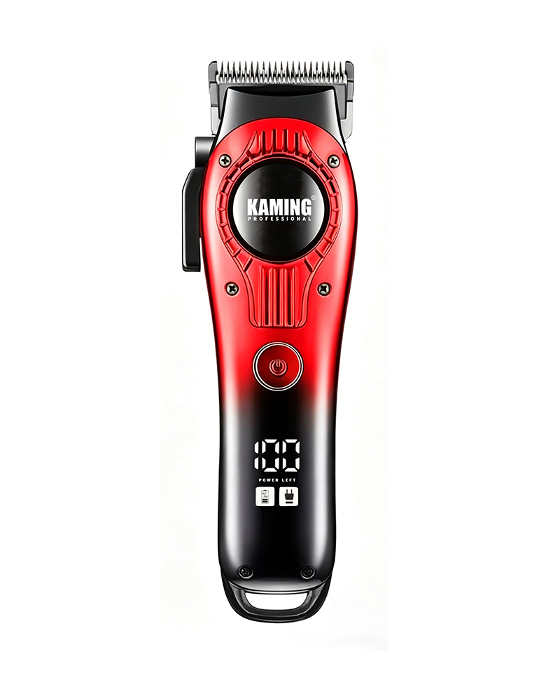 Kaming 1708 Sessiz Elektrikli Saç Kesme Makinesi, Dijital Ekranlı, Salon Kullanımına Yönelik Profesyonel Solma Kesme Makinesi